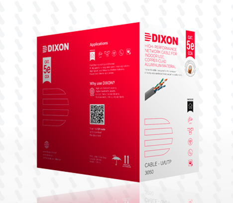 CABLE SOLIDO UTP DIXON CAT.5E 3050 GRIS 305M
