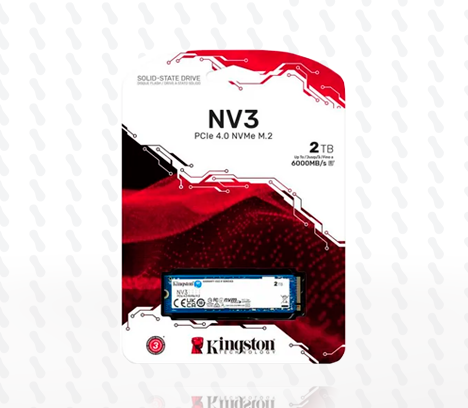 UNIDAD EN ESTADO SOLIDO KIGSTON NV3 2000GB M.2 PCIe 4.0 NVMe SSD