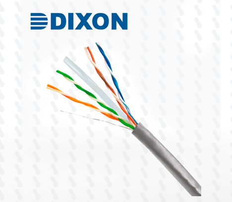 CABLE SOLIDO UTP DIXON CAT.6 3060 23AWG GRIS 305M