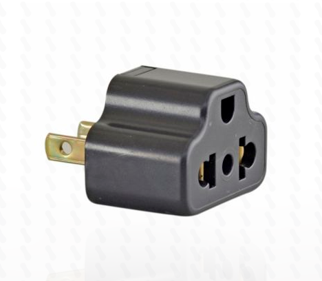 ADAPTADOR DE CORRIENTE PLANO - NEGRO