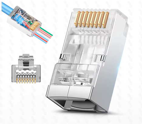 CONECTOR DE PASO RJ45 CAT6 BLINDADO ZOERAX