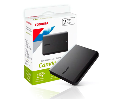 DISCO DURO EXTERNO TOSHIBA CANVIO BASIC 2TB, USB 3.0 2.5"