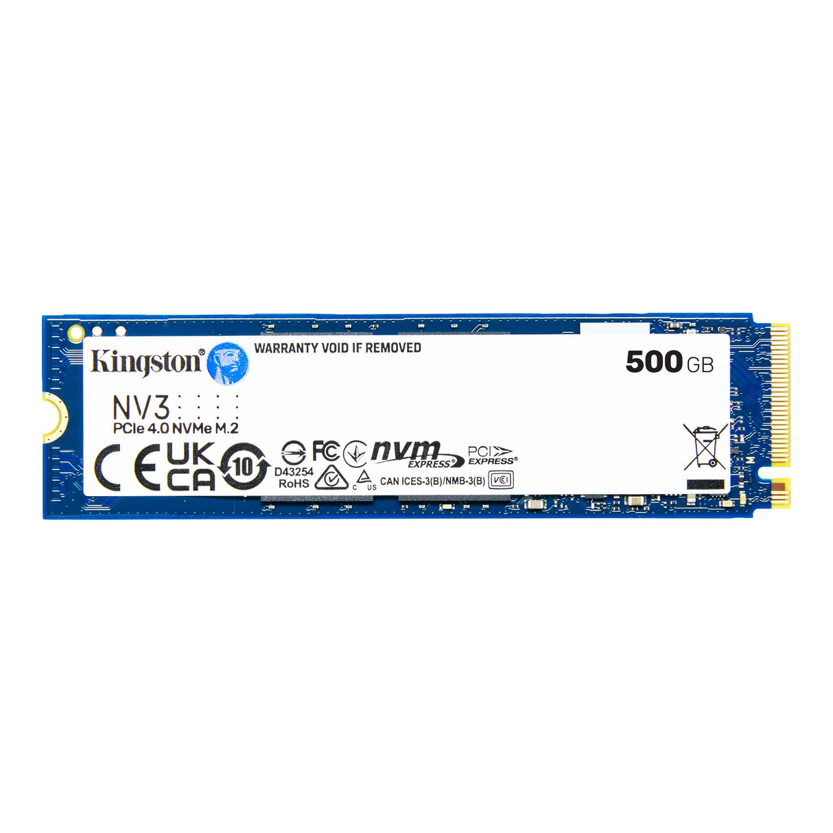 UNIDAD EN ESTADO SOLIDO KINGSTONE NV3 500GB M.2 PCIe 4.0 NVMe SSD