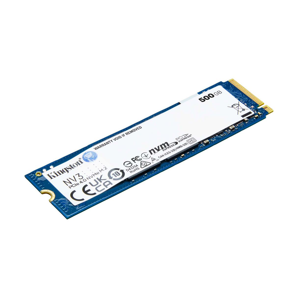 UNIDAD EN ESTADO SOLIDO KINGSTONE NV3 500GB M.2 PCIe 4.0 NVMe SSD